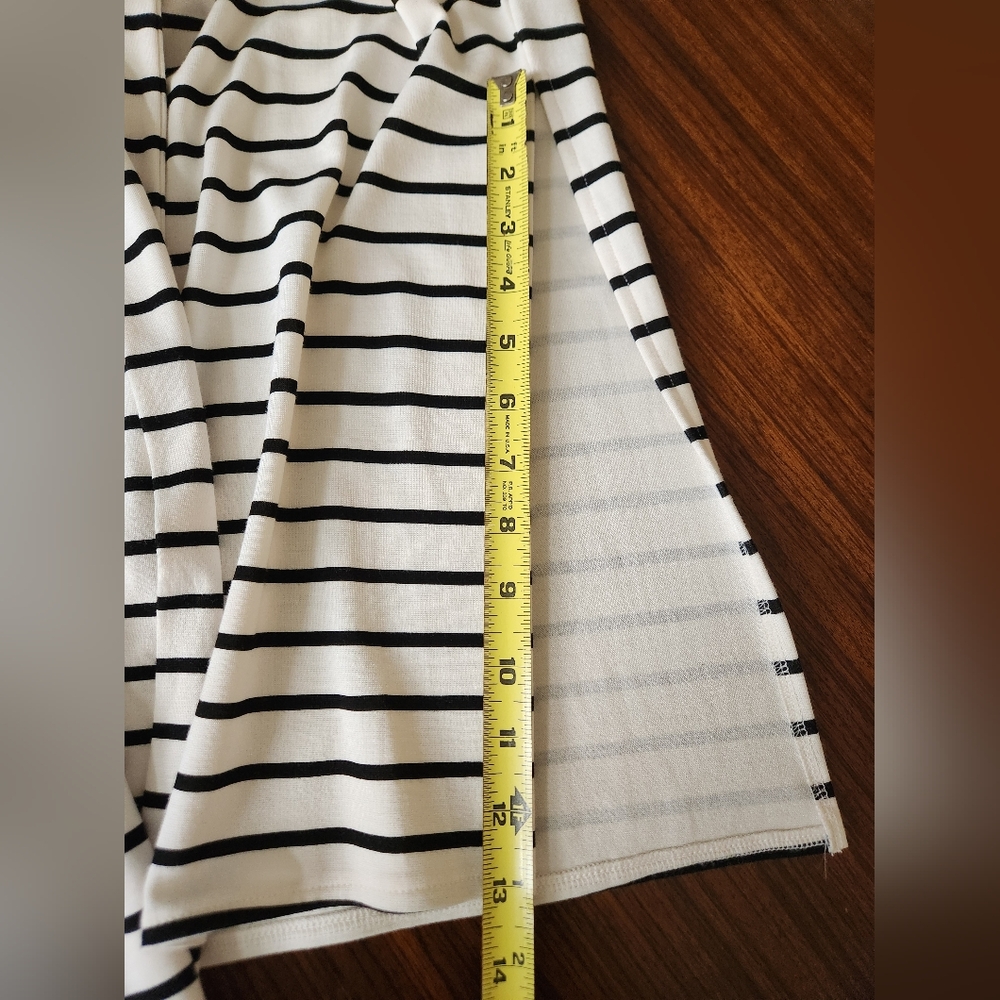 Banana Republic Black-White Striped Sleeveless Midi Dress , Size Small - Picture 10 of 12